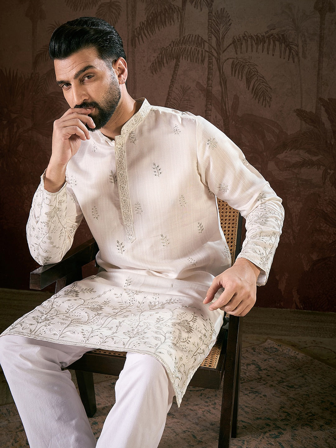 Resham Work Cotton Kurta