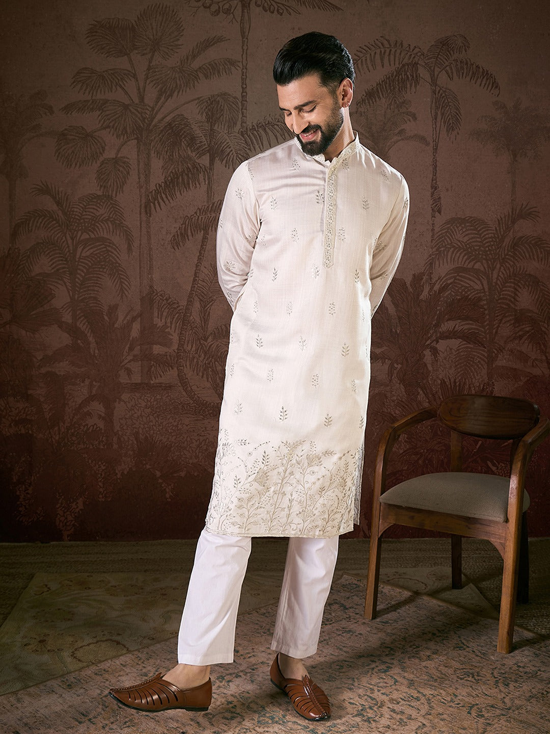 Resham Work Cotton Kurta