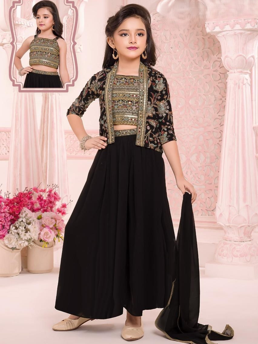 Samira Palazzo Suit with Jacket - Roop Darshan