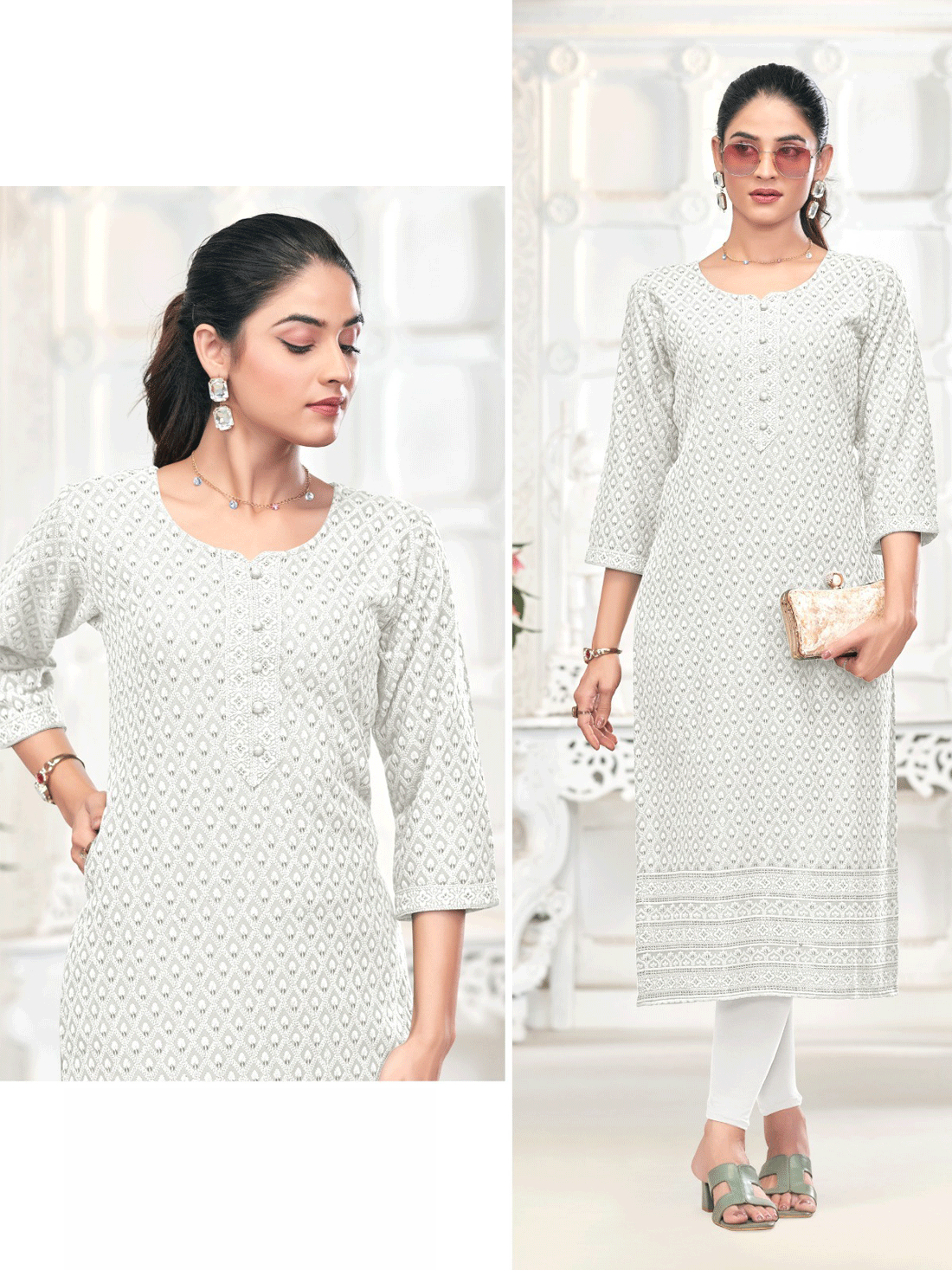 Nishka Resham Work Kurti