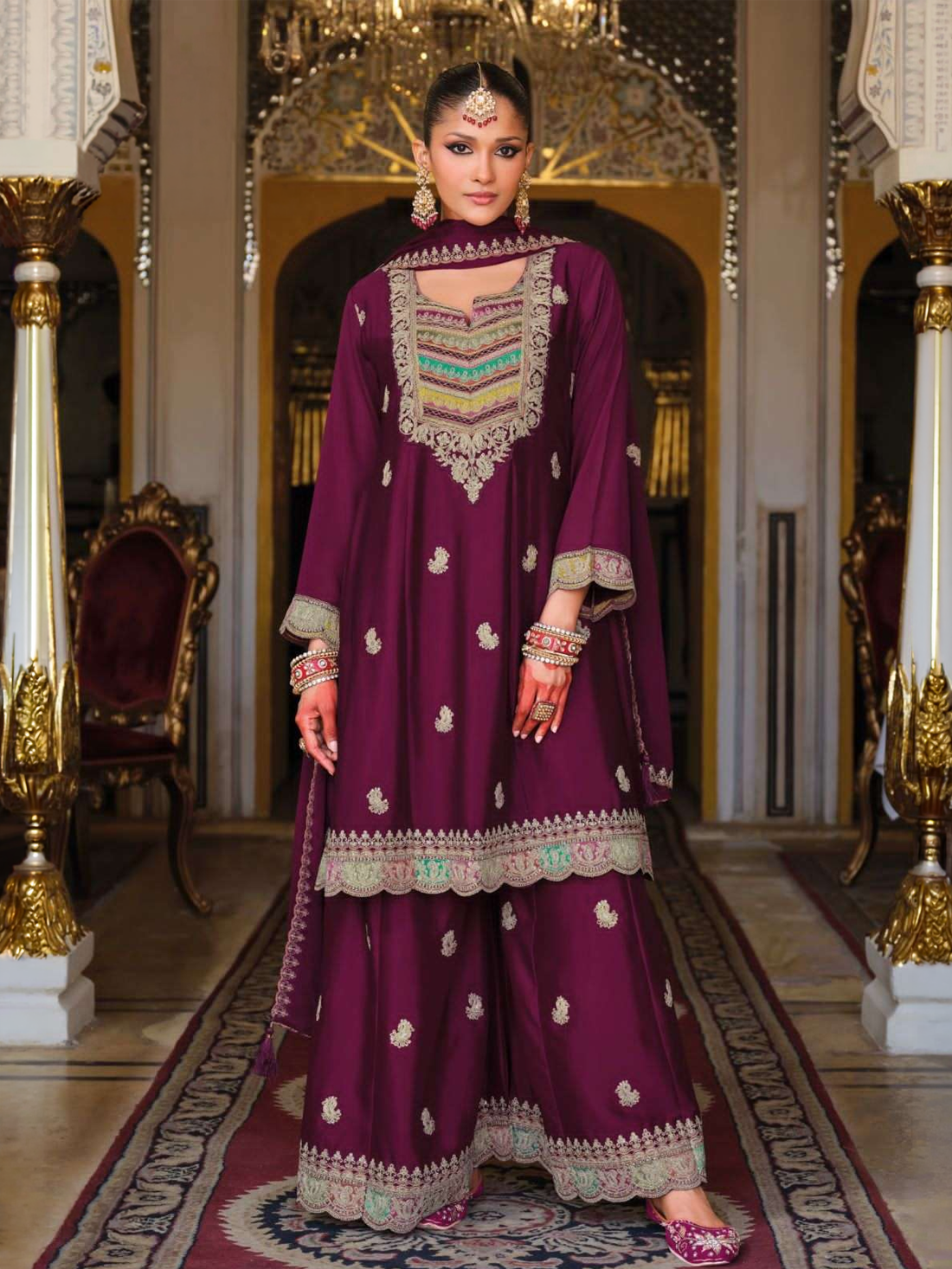 Noina Silk Palazzo Suit