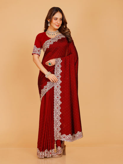 Bhavya Silk Embroidered Saree