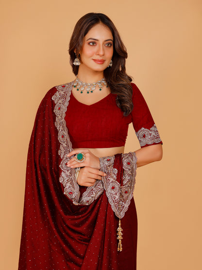 Bhavya Silk Embroidered Saree
