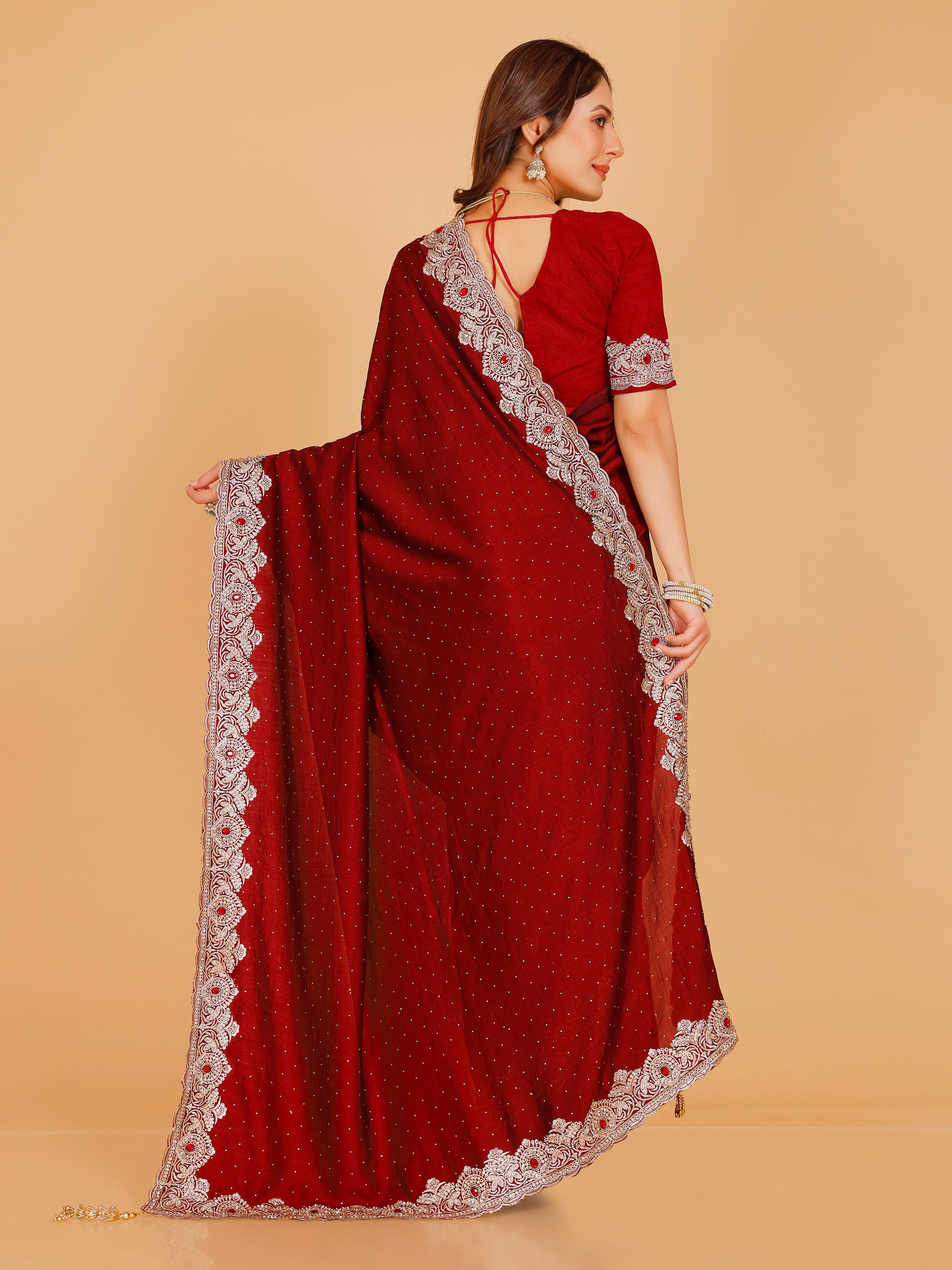 Bhavya Silk Embroidered Saree