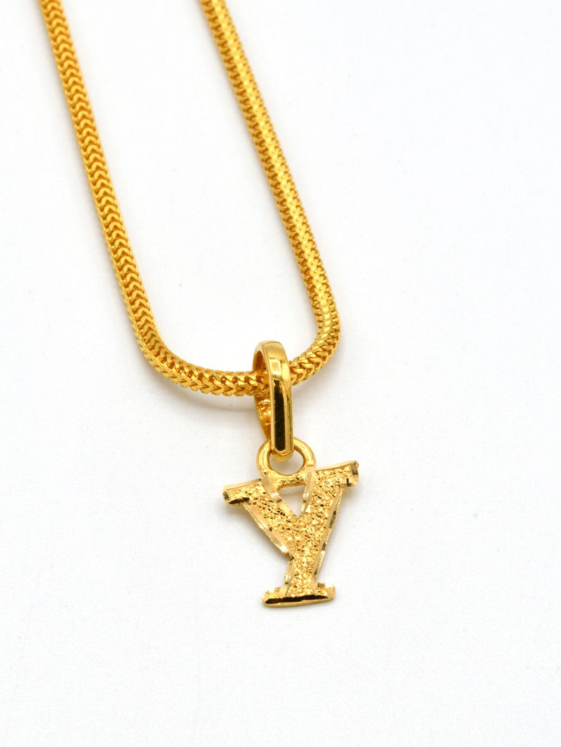 22ct Gold &quot;Y&quot; Pendant - Roop Darshan