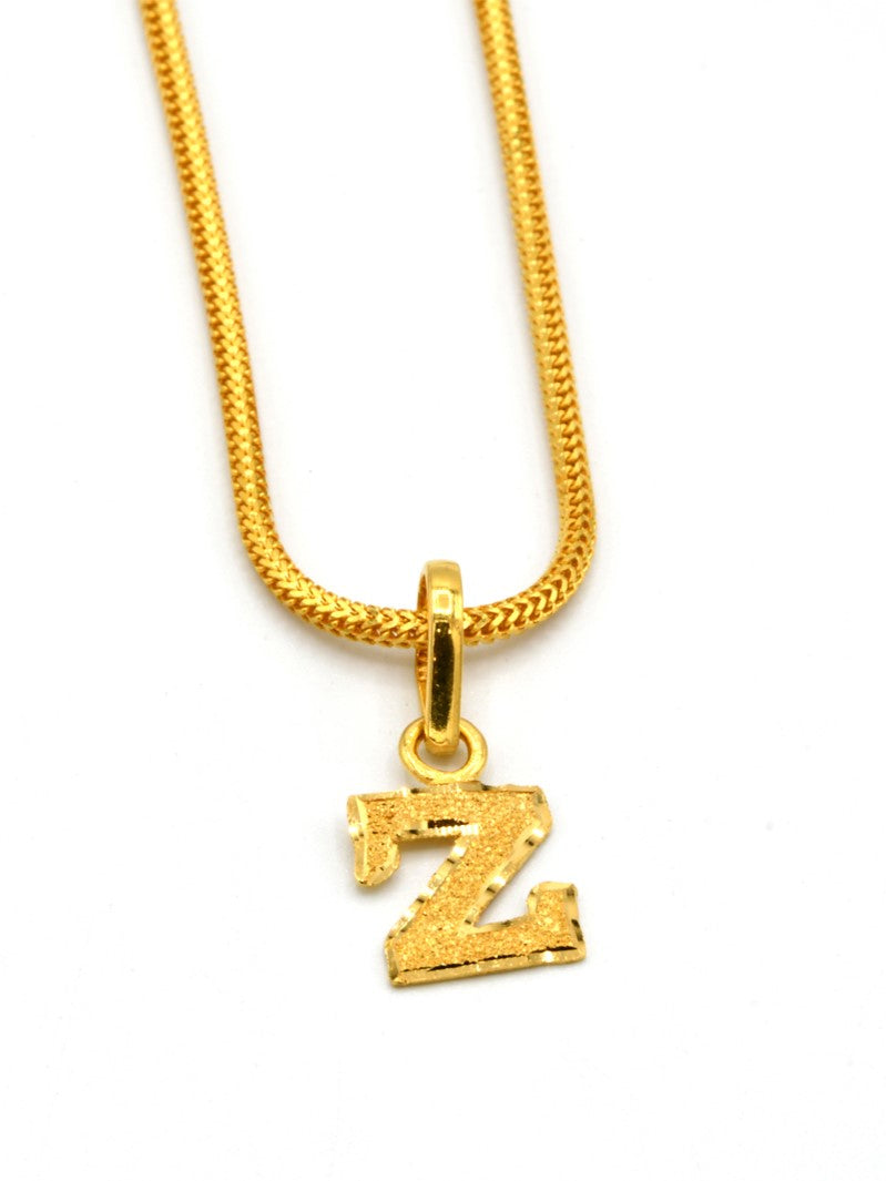 22ct Gold &quot;Z&quot; Initial Pendant - Roop Darshan