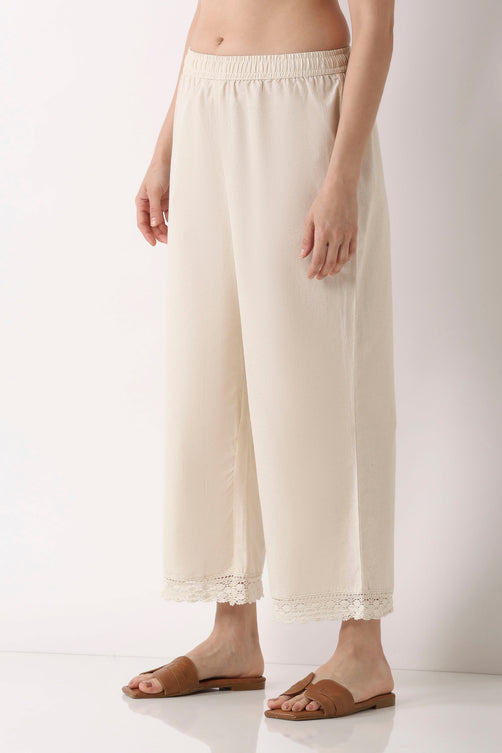 Ladies Cotton Palazzo Pant - Roop Darshan