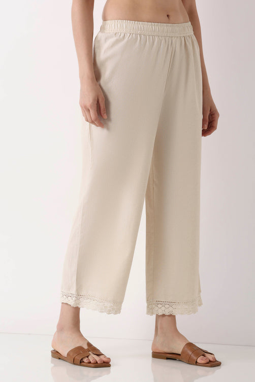 Ladies Cotton Palazzo Pant - Roop Darshan