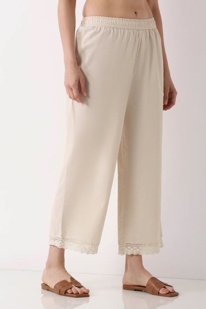 Ladies Cotton Palazzo Pant - Roop Darshan