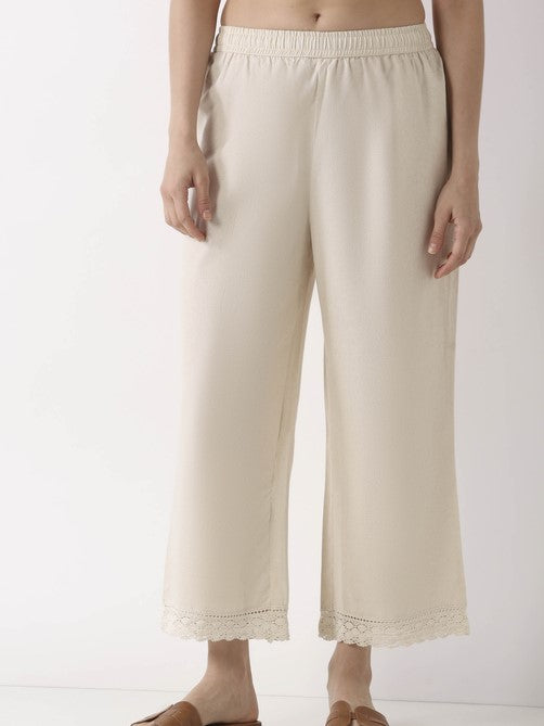 Ladies Cotton Palazzo Pant - Roop Darshan