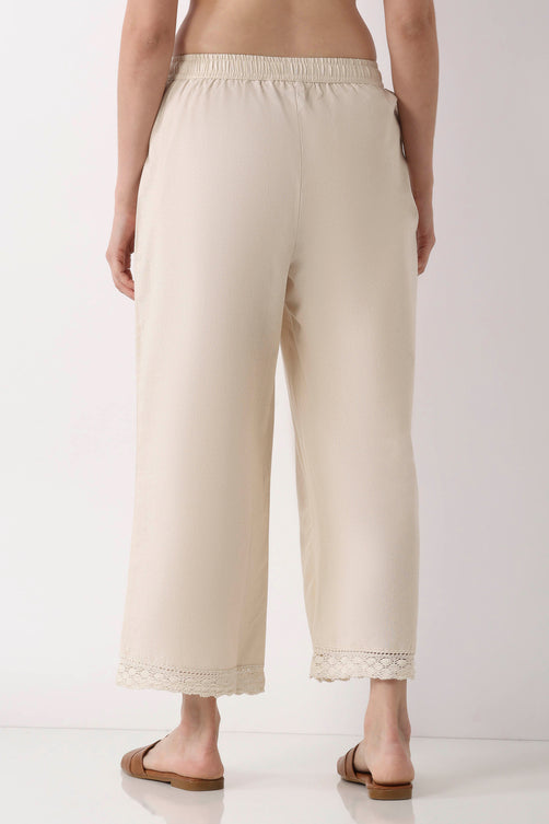 Ladies Cotton Palazzo Pant - Roop Darshan