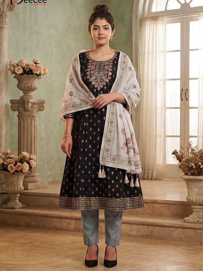 Diya Printed Flair Suit