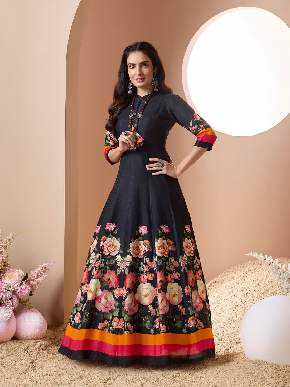 Pia Silk Printed Kurti