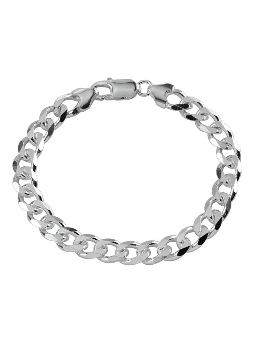 Silver Curb Mens Bracelet - Roop Darshan