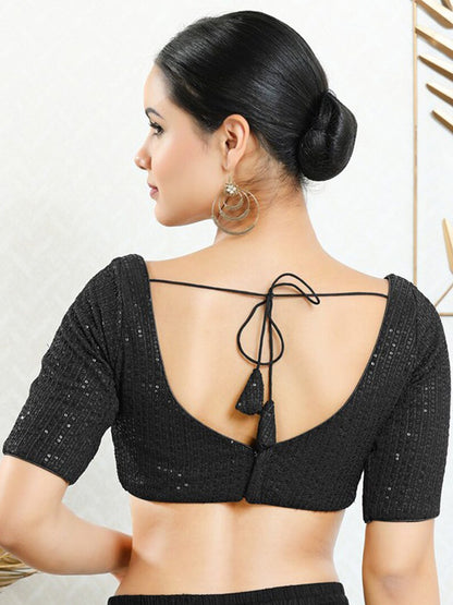 Sequence Embroidered Work Blouse - Roop Darshan
