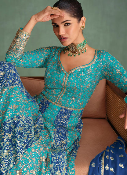 Niharika Gown With Dupatta