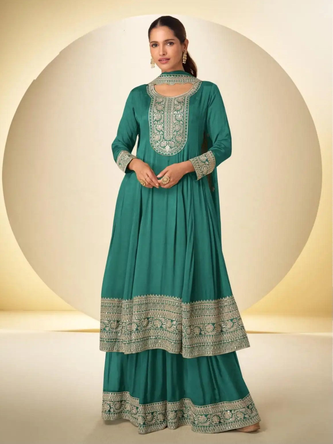 Neha Plazzo Suit - Roop Darshan