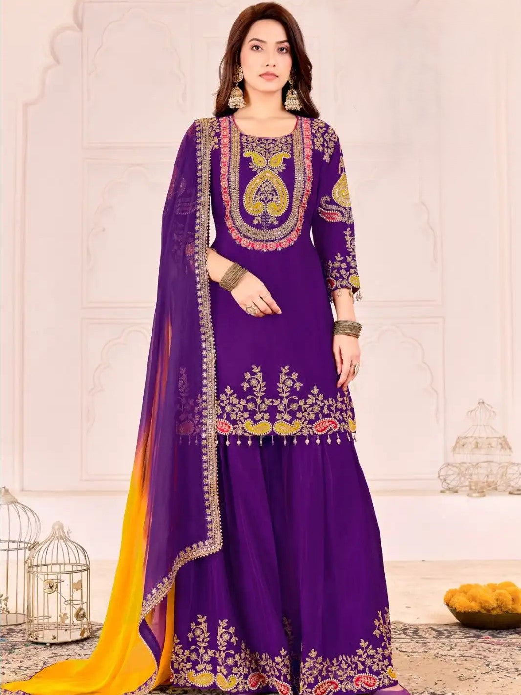 Zebba Palazzo Suit - Roop Darshan