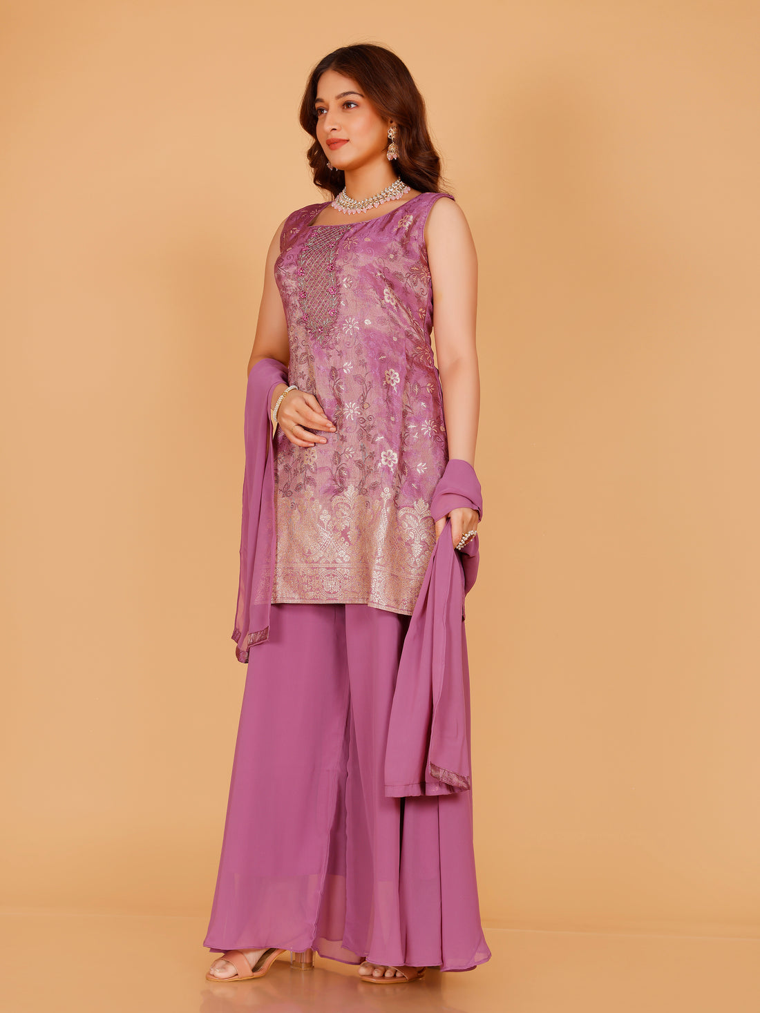 Savya Silk Palazzo Suit