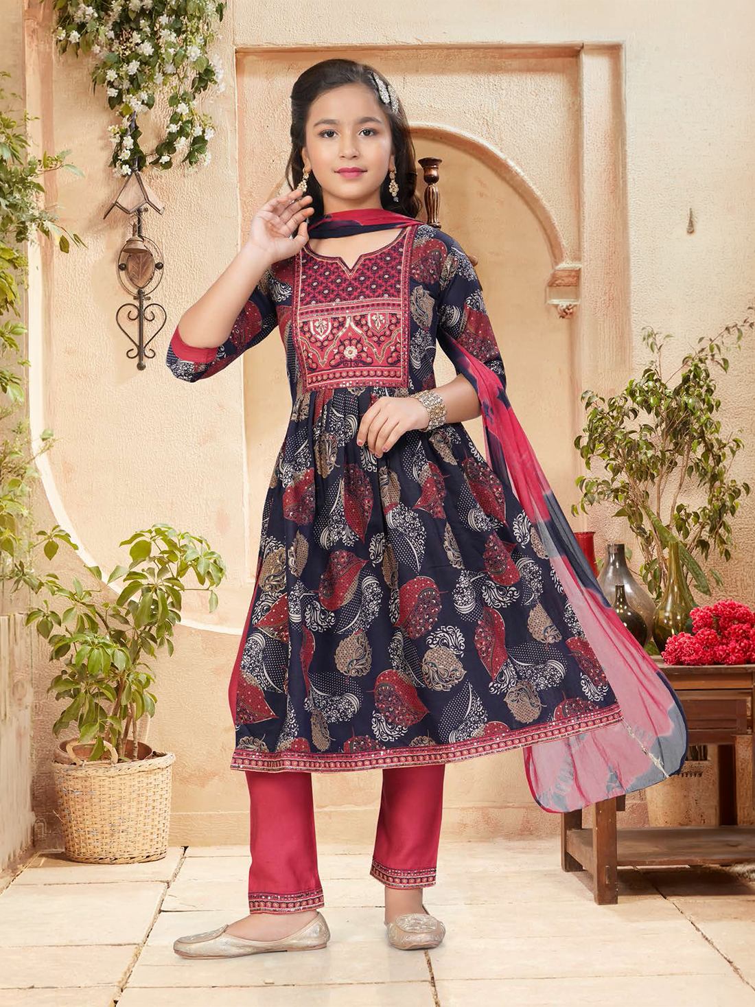 Leila Cotton Flair Suit