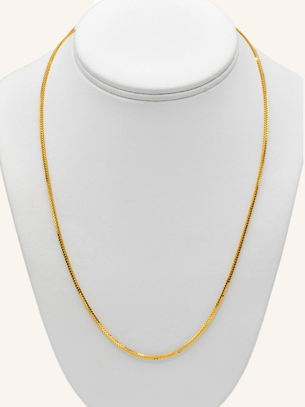 22Ct Gold Fox Tail Chain - 55 Cm - Roop Darshan