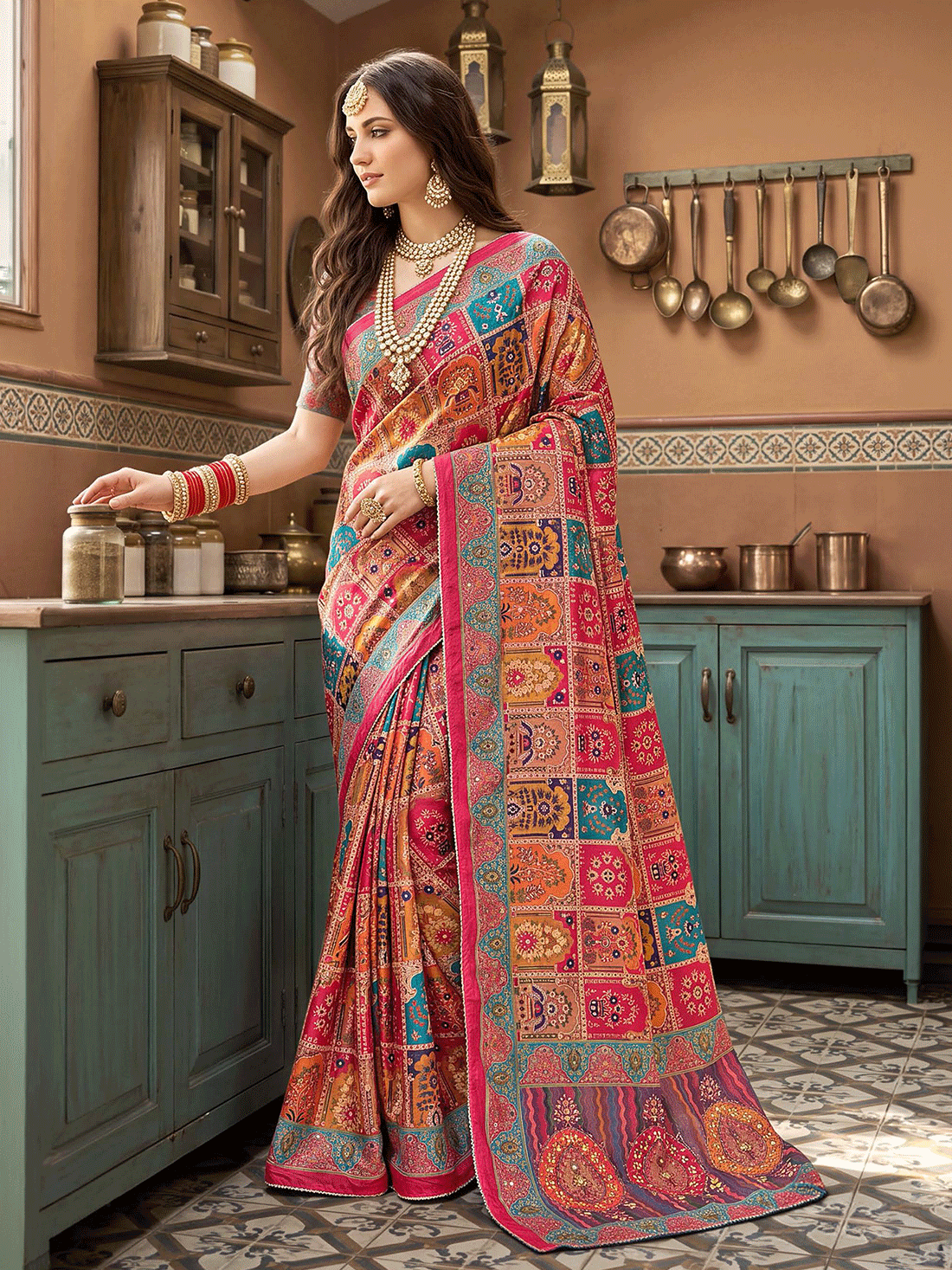 Meshwa Crepe Printed Saree
