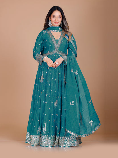 Zarina Gown With Dupatta - Roop Darshan