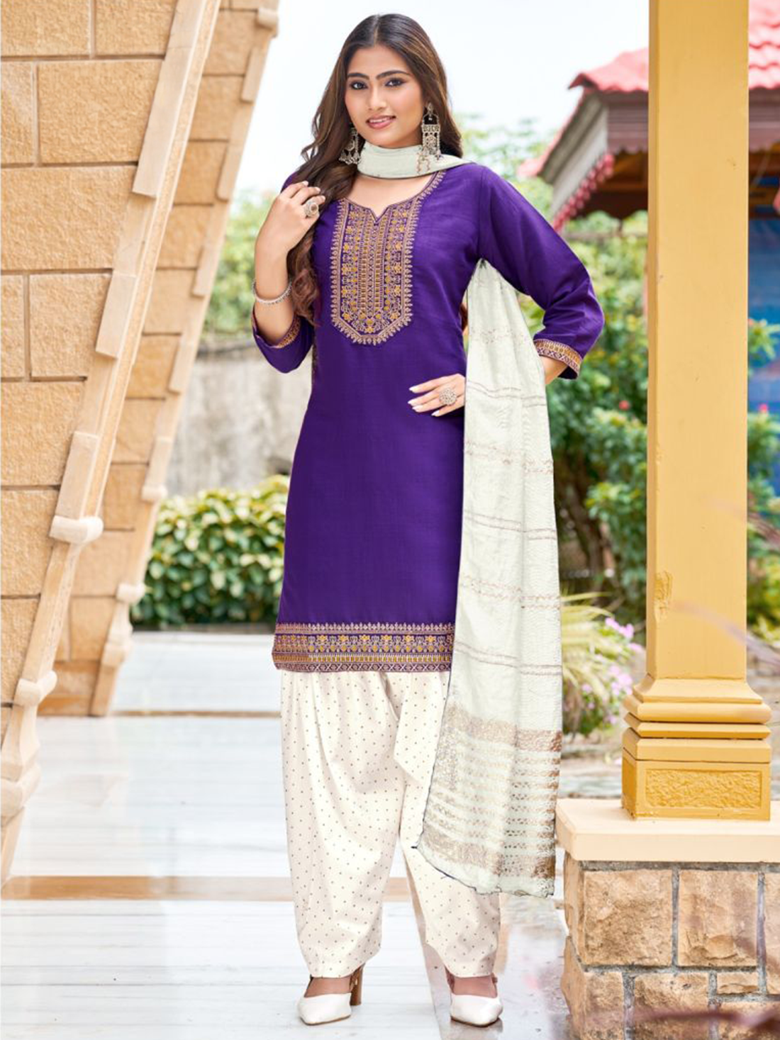 Jeel Silk Patiyala Suit