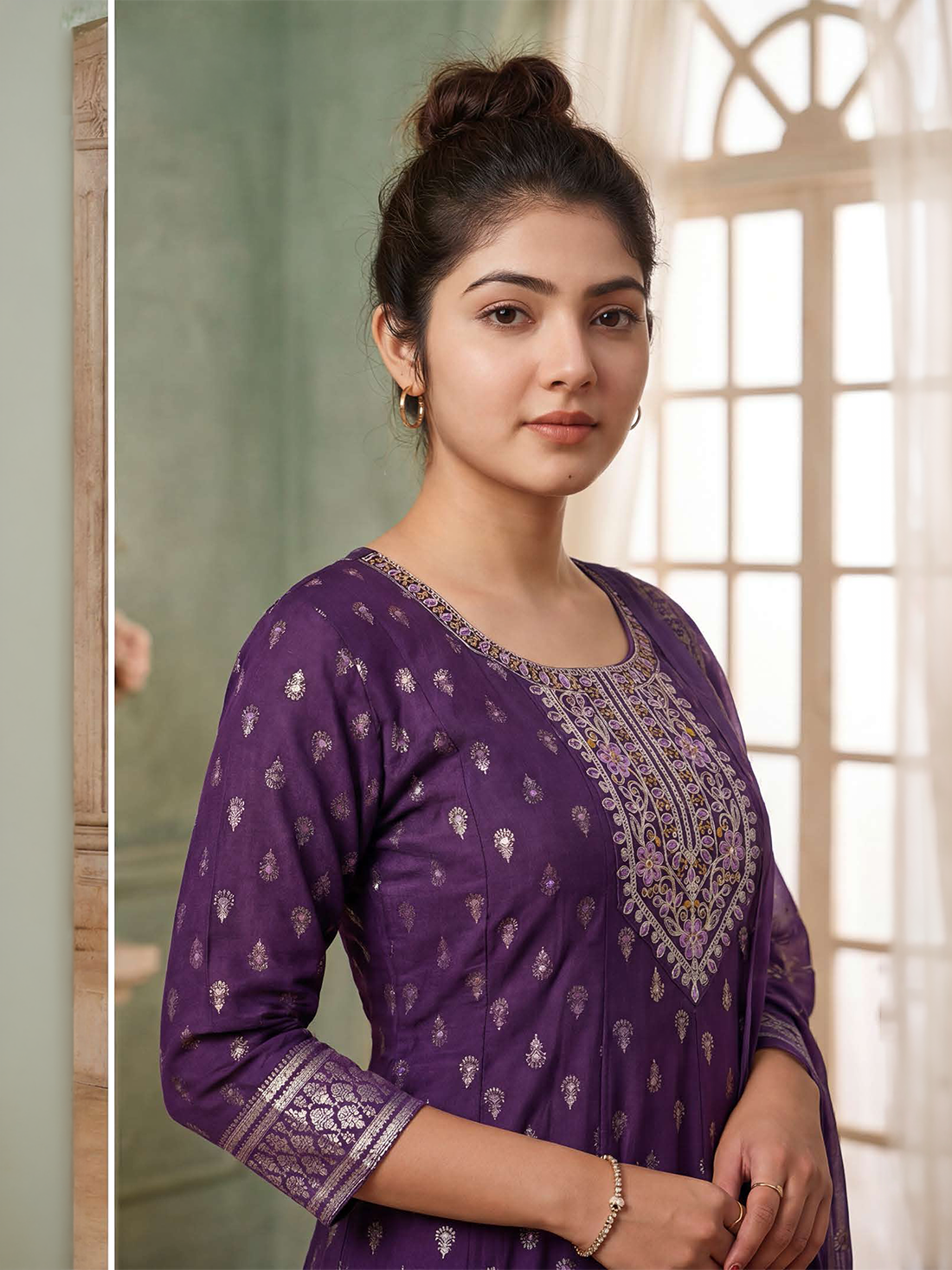 Diya Printed Flair Suit