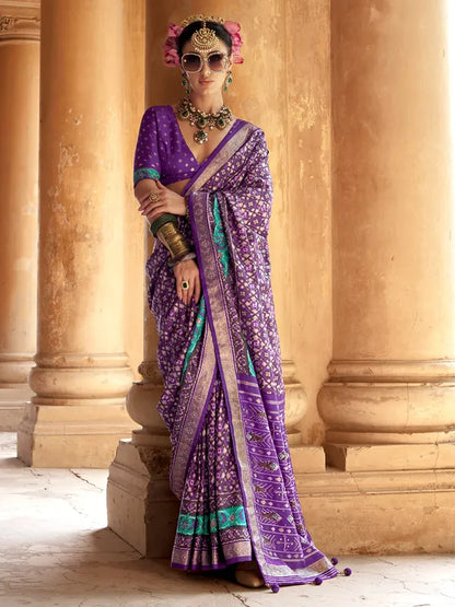 Chaitali Silk Printed Saree - Roop Darshan