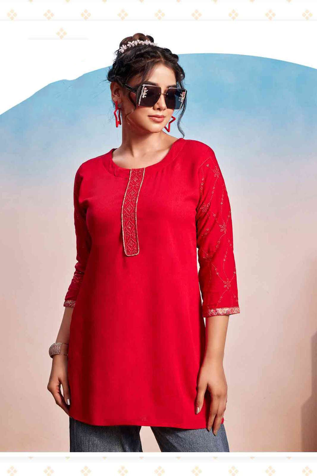 Mahi Short Kurti - Roop Darshan