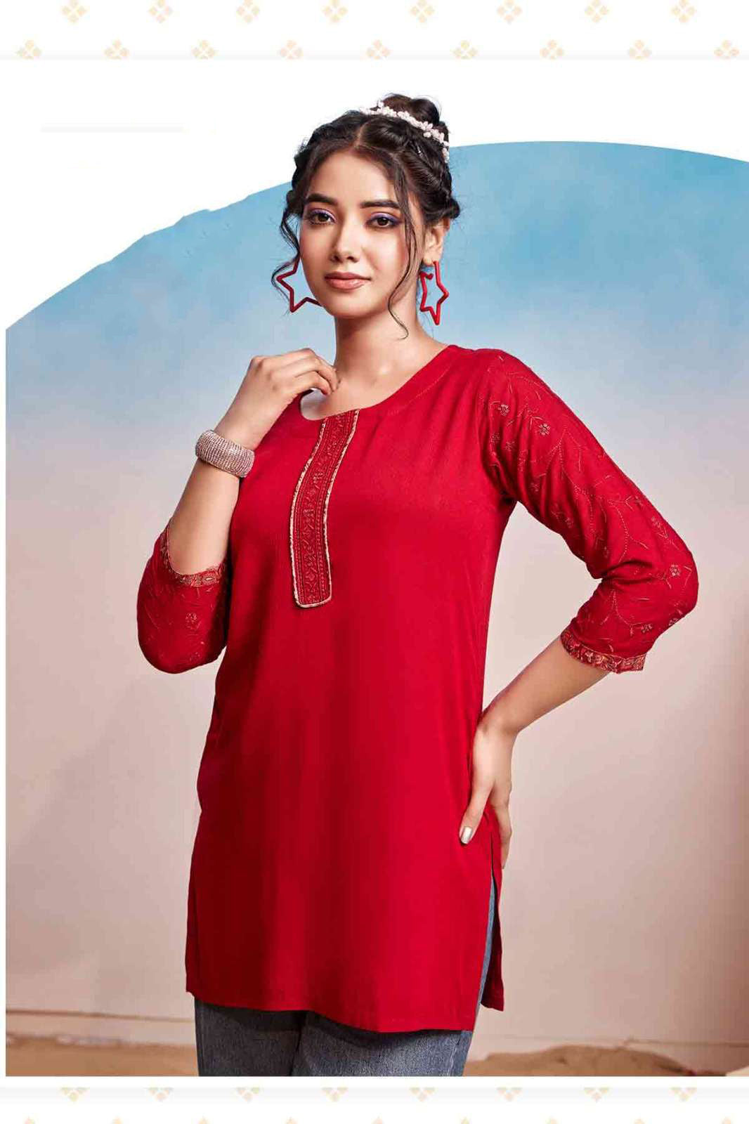 Mahi Short Kurti - Roop Darshan