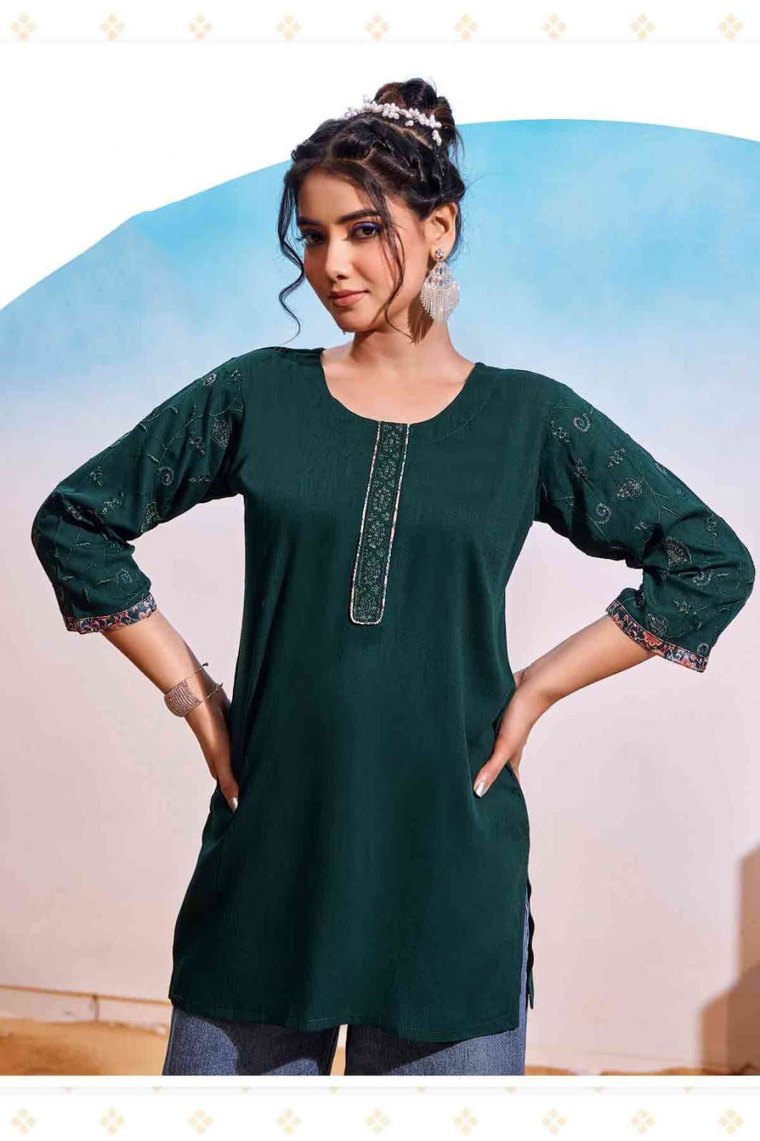 Mahi Short Kurti - Roop Darshan
