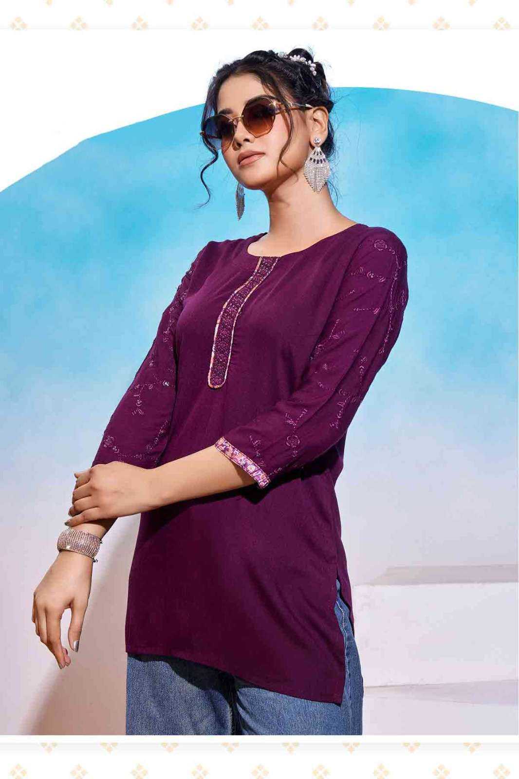 Mahi Short Kurti - Roop Darshan