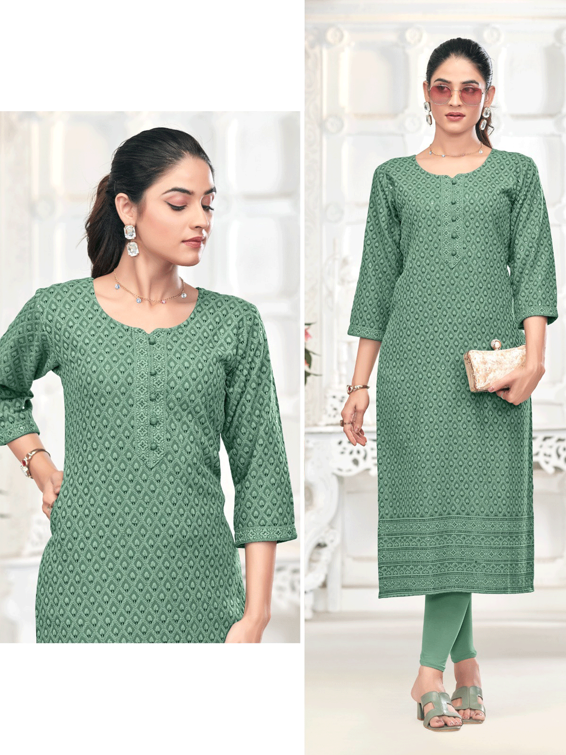 Nishka Resham Work Kurti