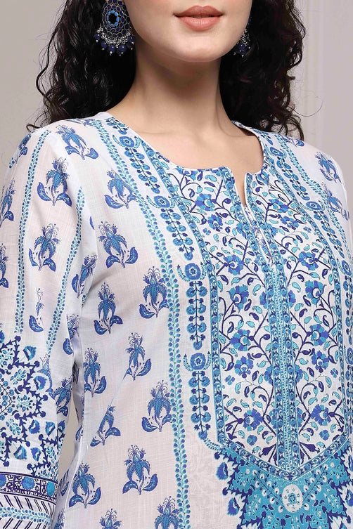 Cotton Printed Palazzo Suit - Roop Darshan