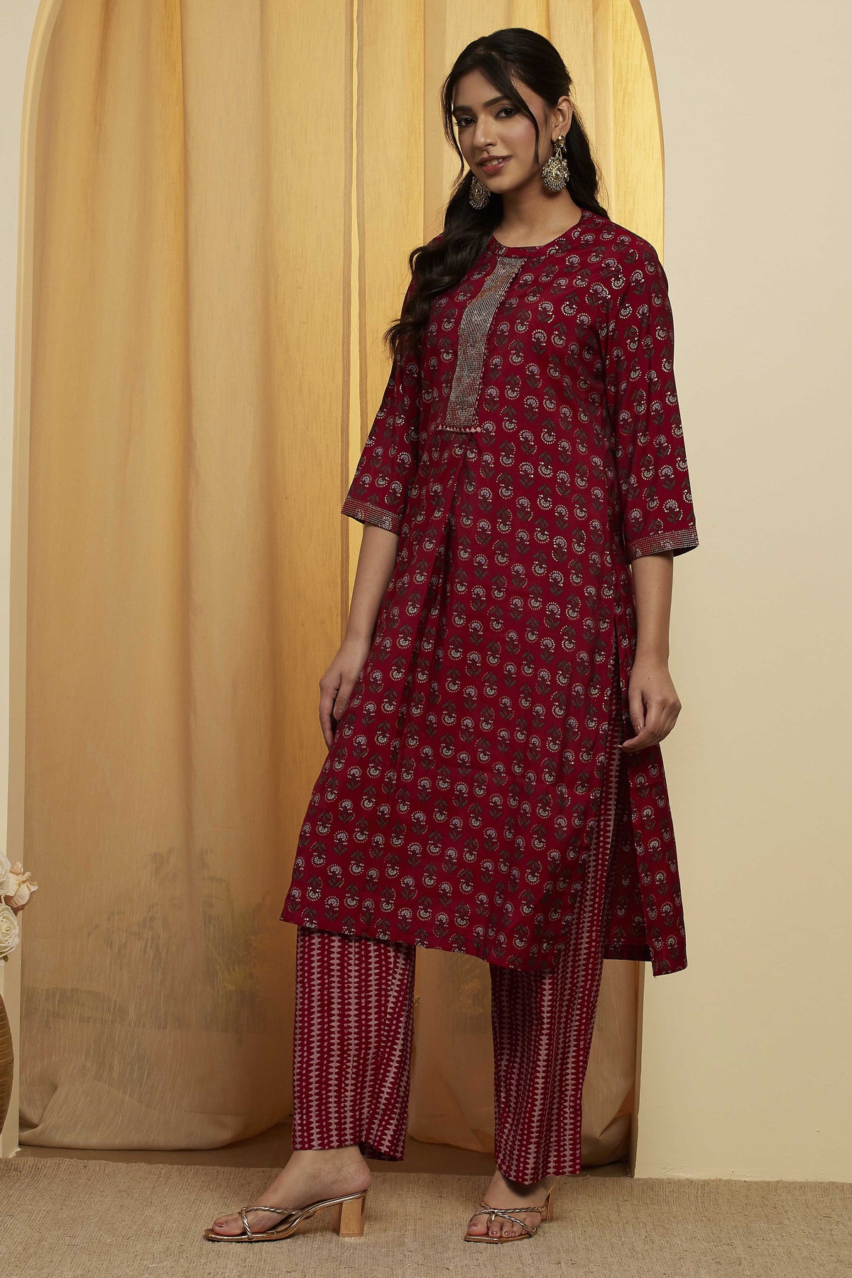 Biba Kurti With Palazzo - Roop Darshan