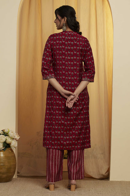 Biba Kurti With Palazzo - Roop Darshan