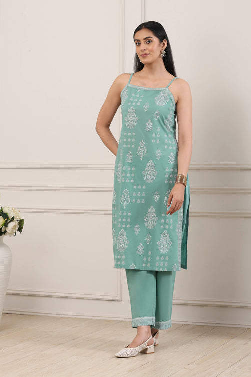 Biba Ladies Cotton Kurti with Pant - Roop Darshan