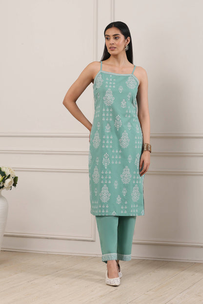 Biba Ladies Cotton Kurti with Pant - Roop Darshan