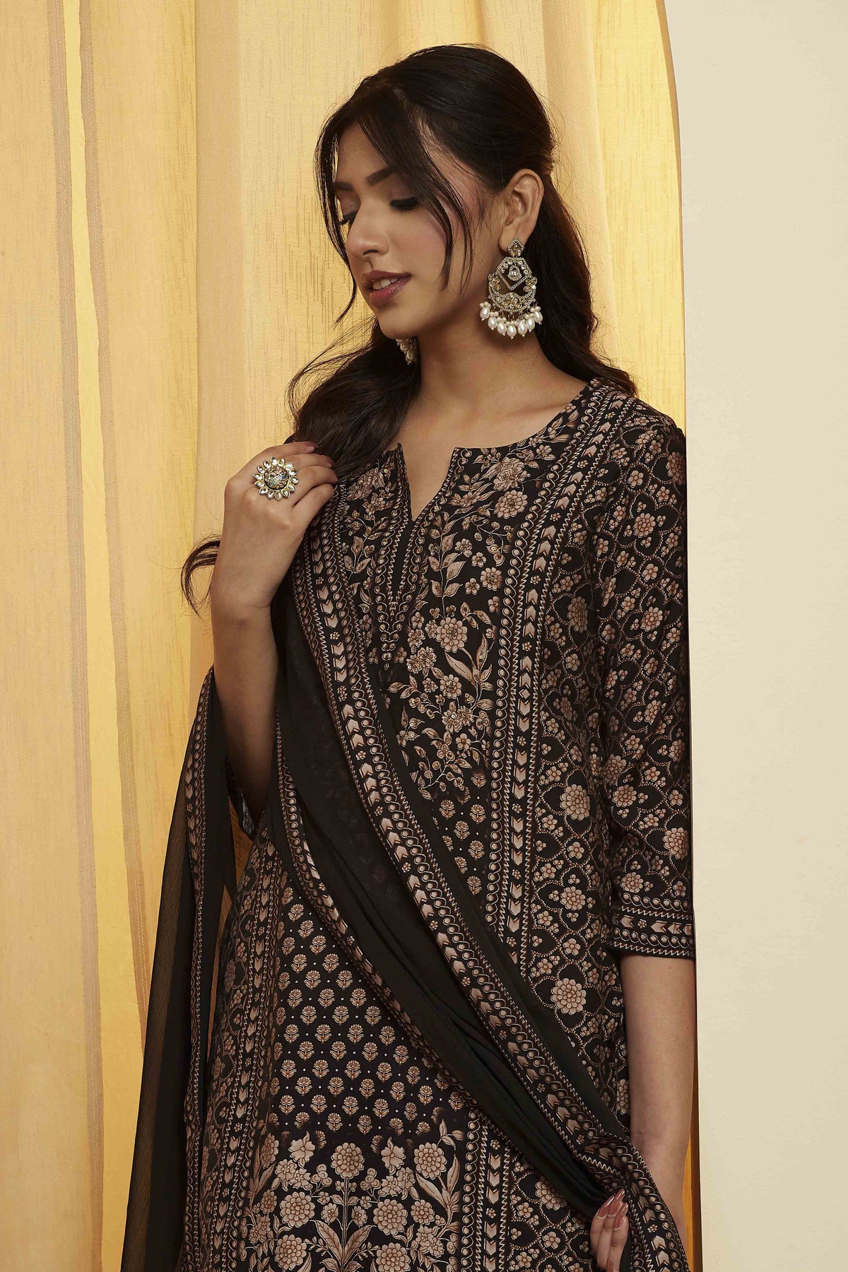 Biba Viscose Palazzo Suit - Roop Darshan