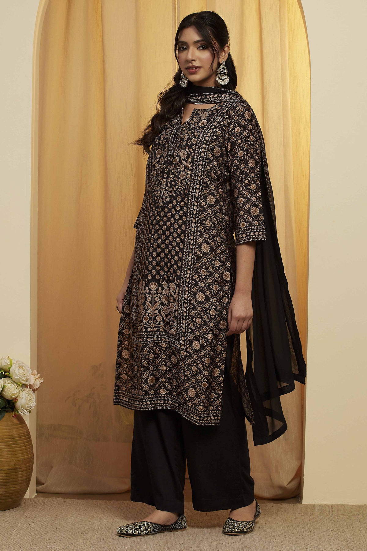 Biba Viscose Palazzo Suit - Roop Darshan