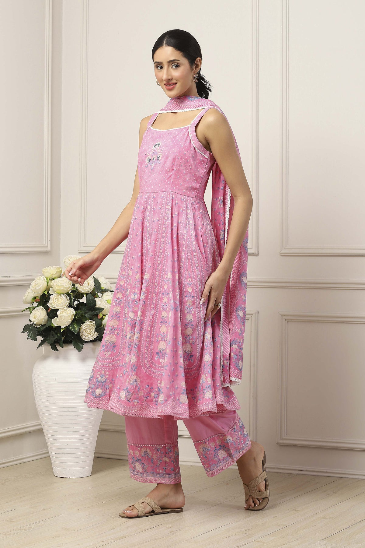 Biba Cotton Palazzo Suit - Roop Darshan