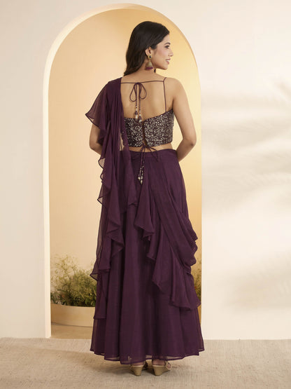 Biba Pre-draped Saree - Roop Darshan