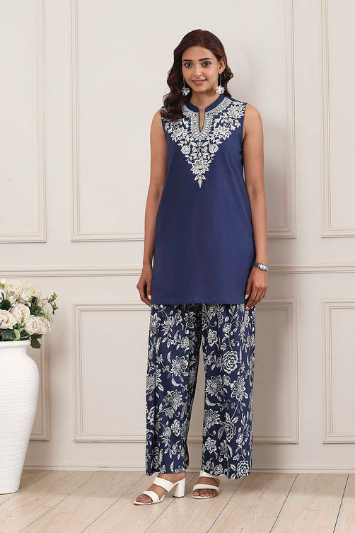 Biba Ladies Cotton Kurti with Pant - Roop Darshan