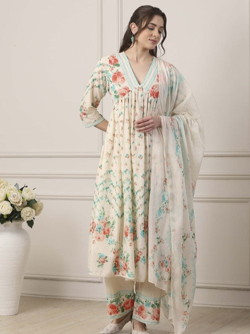 Biba Ladies Palazzo Suit - Roop Darshan