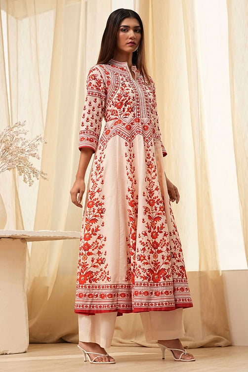 Biba Kurta With Palazzo Suit - Roop Darshan