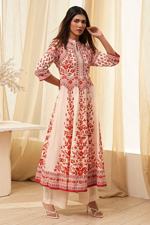 Biba Kurta With Palazzo Suit - Roop Darshan