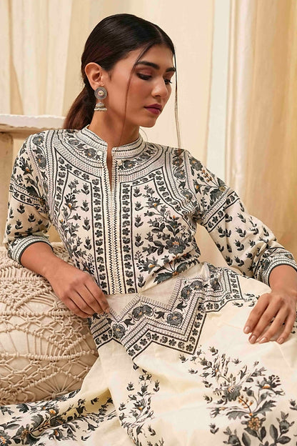 Biba Kurta With Palazzo Suit - Roop Darshan