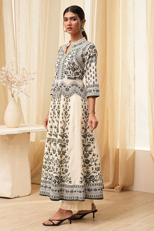 Biba Kurta With Palazzo Suit - Roop Darshan